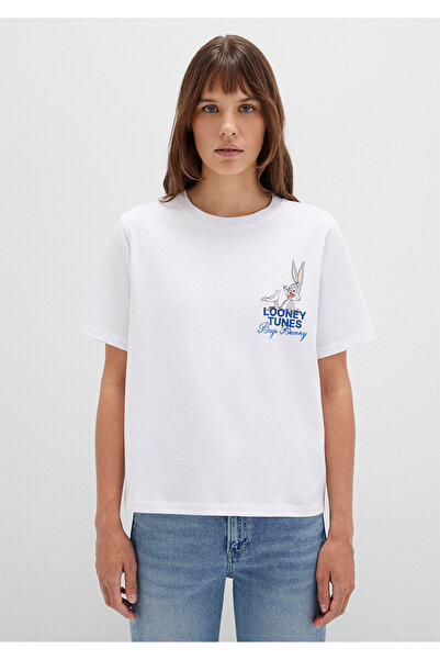 Mavi Bugs Bunny Printed White T-Shirt Regular Fit 1613667-620