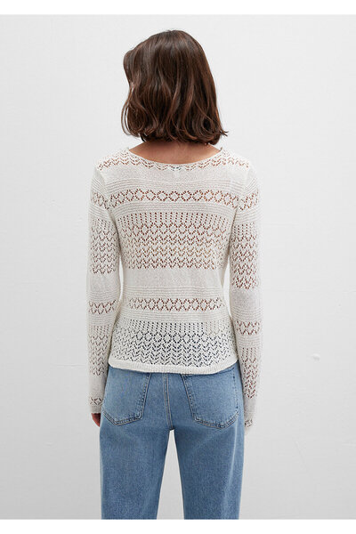 Mavi Ecru-Strickoberteil mit Schnürung 1710758-70057