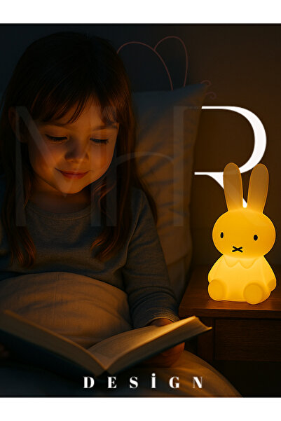 Genel Markalar Miffy Tavşan Gece Lambası Orta Boy 18 Cm Gün Işığı Pilli