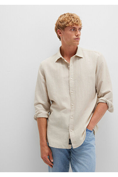 Mavi Ριγέ μπεζ πουκάμισο Regular Fit / Normal Cut 0211704-90925