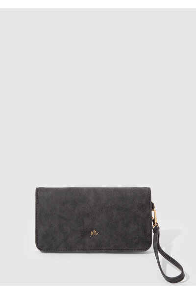 Mavi Faux Suede Anthracite Wallet 1913336-25767