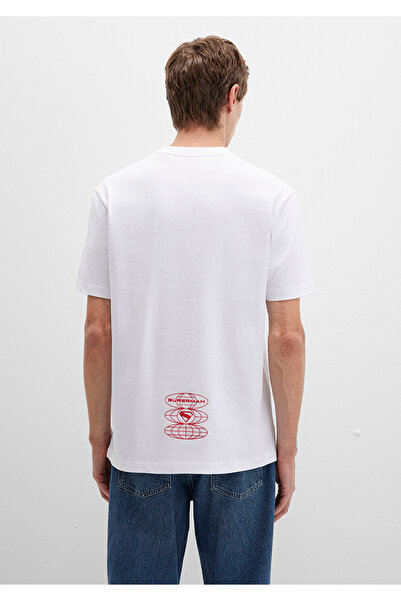 Mavi Superman Printed White T-Shirt Loose Fit / Loose Relaxed Fit 0612917-620