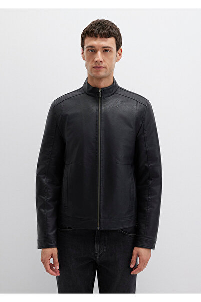 Mavi Μαύρο τζάκετ από συνθετικό δέρμα Slim Fit / Slim Fit 0110548-71379