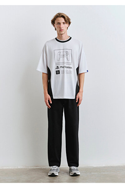 Mavi Playstation Printed White Jersey T-Shirt ​   Oversize / Wide Cut 0612938-620