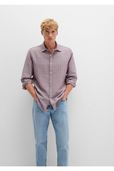 Mavi Ριγέ μωβ πουκάμισο Regular Fit / Normal Cut 0211704-90926