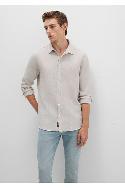 Mavi Beij Gömlek Slim Fit / Dar Kesim 0211656-70145