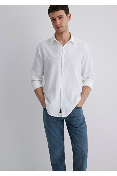 Mavi Екрю сорочка Slim Fit / Вузький крій 0211548-70057