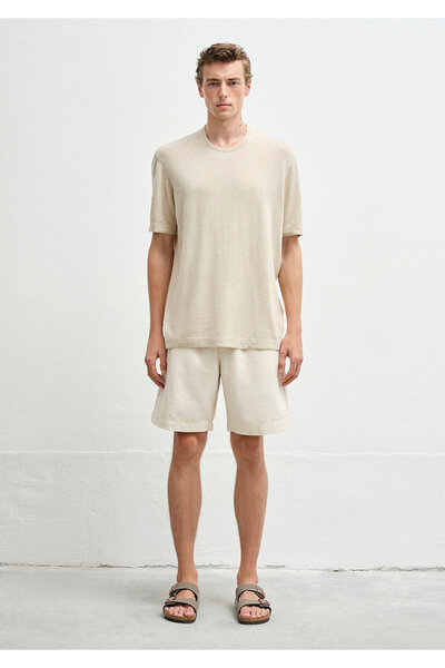 Mavi Μπλουζάκι μπεζ πλεκτό χαλαρή εφαρμογή / Χαλαρή άνετη εφαρμογή 0710368-70020