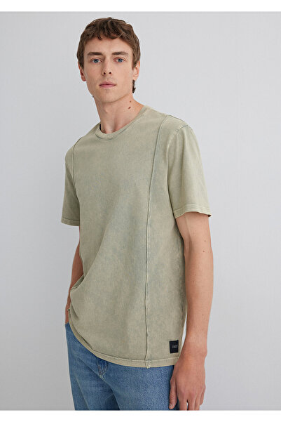 Mavi Πράσινο T-Shirt με λεπτομέρεια ραφής Loose Fit / Loose Relaxed Fit 0612490 -70100