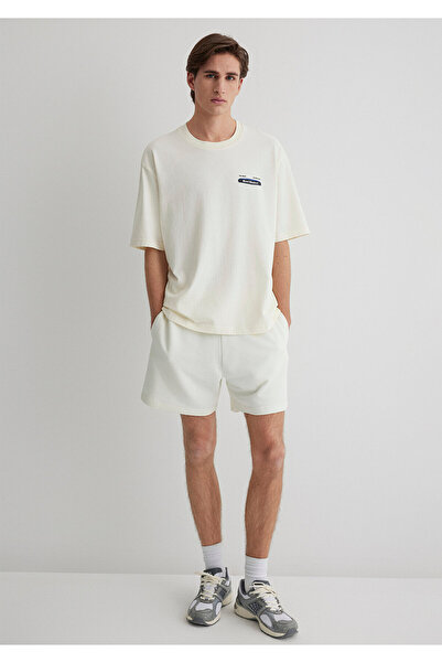 Mavi Best Choice Футболка з принтом, екрю, вільний крій 0612606-86420