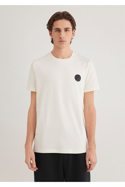 Mavi Професійний логотип Екрю Футболка Мускул Фіт 0612747-70057