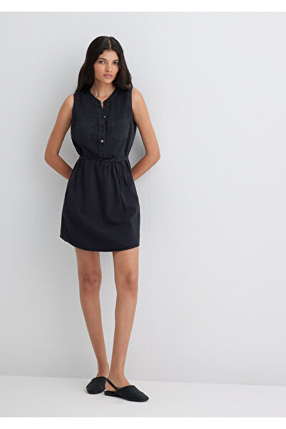 Mavi Suzy Gold Classic Misty Black Jean Dress 130317-89755