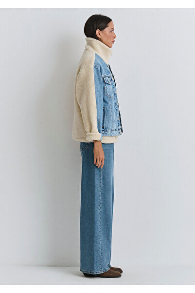 Mavi Jachetă de blugi din blană artificială albastru deschis Rubina anilor 90 1110278 -88589