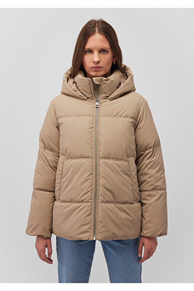 Mavi με κουκούλα Καφέ Φουσκωτό Παλτό 1110456-86805