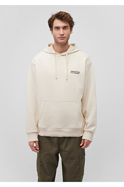 Mavi Μπεζ φούτερ με κουκούλα - Πίσω στάμπα, 0s10160-81202