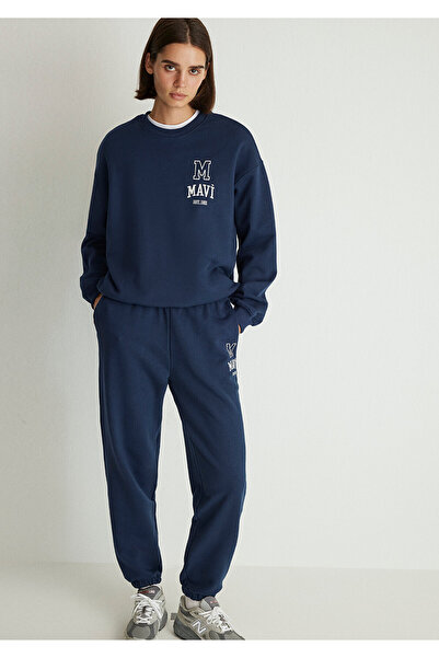 Mavi Logo Baskılı Lacivert Eşofman Altı 1010801-70488