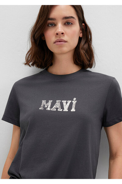Mavi Bedrucktes graues T-Shirt Regular Fit / Regular Fit1612232-34853