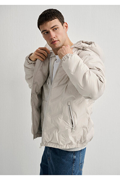 Mavi Μπουφάν μπεζ με κουκούλα κανονική εφαρμογή / κανονική εφαρμογή 0110368 -70144