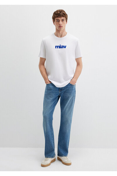 Mavi Bílé tričko Miav s potiskem Regular Fit / normální střih 067153-620