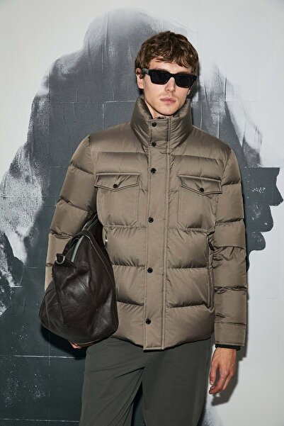 Lufian 112120258 Genıous Goose down Men's Coat Toprak