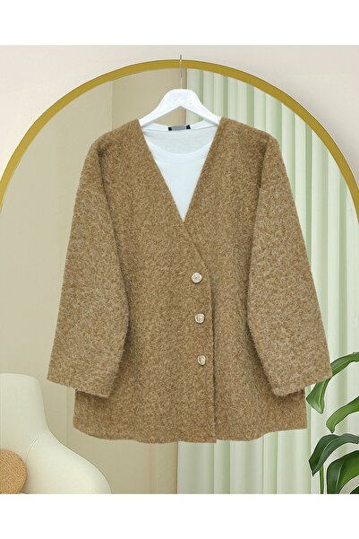 Modamorfo Καπέλο με κουμπιά με λαιμόκοψη σε σχήμα V - Βιζόν