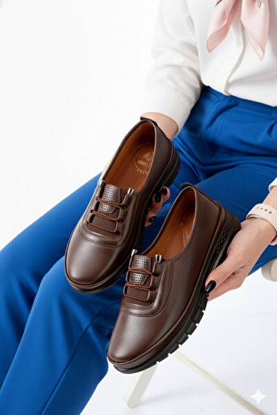 MCASERING 5 nokta Ortobetik Kadın Lastikli Detaylı Ciltli Anne Ayakkabısı Gün...