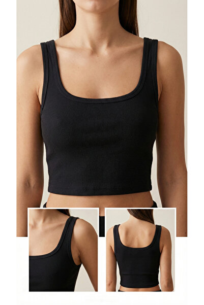 underwear bodyway 3 Adet Kalın Askılı Kısa Crop Büstiyer - Yarım Atlet – Uygu...