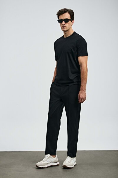 Lufian 112020058 Roland Ανδρικό μπλουζάκι Basic Ανδρικό μπλουζάκι ΜΑΥΡΟ