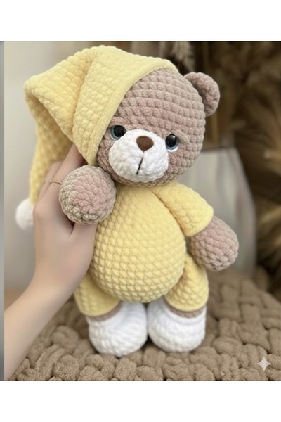 stoks toys Amigurumi Uyku Arkadaşı Kadife Ayı
