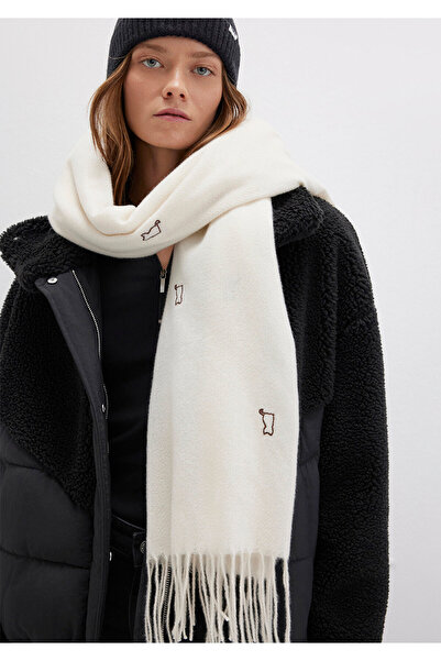 Mavi Šála s výšivkou kočky Ecru 1911730-34523