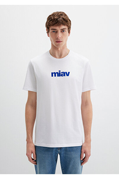 Mavi Bílé tričko Miav s potiskem Regular Fit / normální střih 067153-620