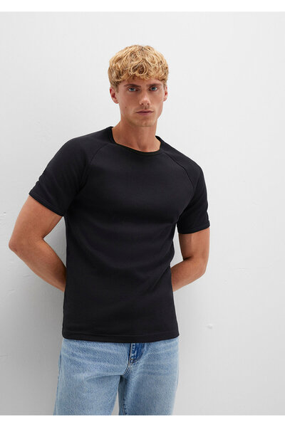 Mavi Μπλουζάκι με λεπτομέρεια σε μαύρο ραβδί -06605902