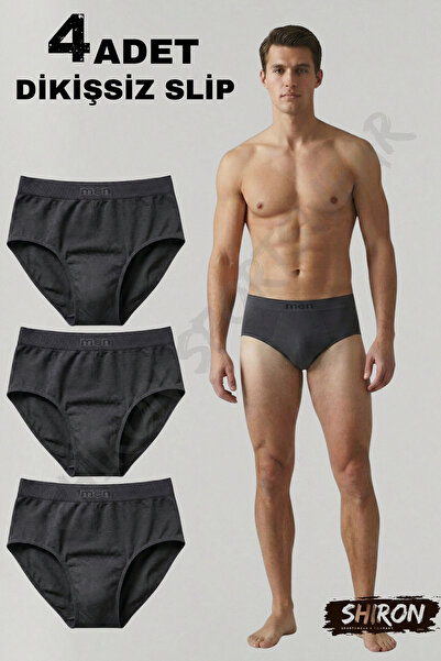 Shiron Sportswear&Company 4-Pack Stitch-Free Seamless Men's Briefs - High Comfort Sports Underwear