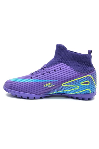 KCMN Lion 507 Професійні чоловічі футбольні бутси з шкарпеткою, фіолетові