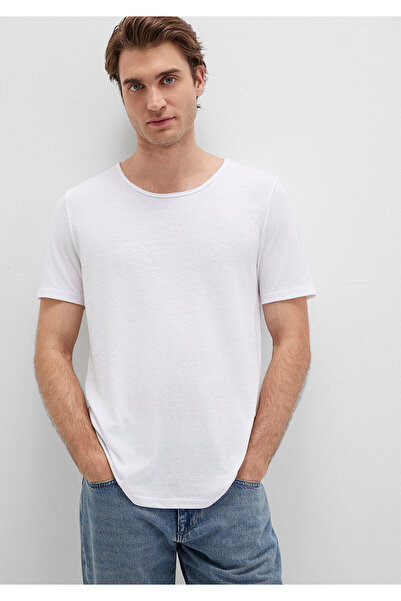 Mavi Weißes T-Shirt mit Kragen und tailliertem Schnitt 064019 -620