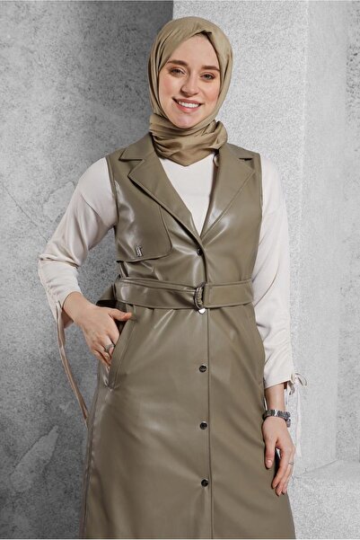 Alvina Belted Sunny Leather Vest 45241