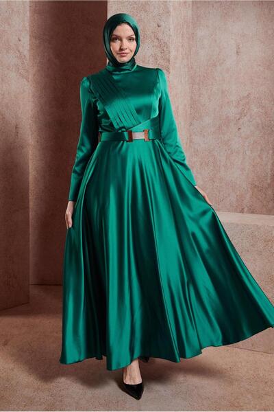 Alvina KEMERLİ SATEN ELBİSE 43944