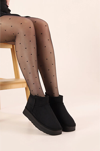 STİL SİDELYA Kadın Yeni Sezon İçi Tüylü Kalın Taban Bot