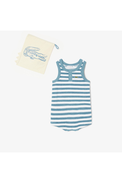 Lacoste Striped Terry Baby Onesie - 4J8488-00-I0N