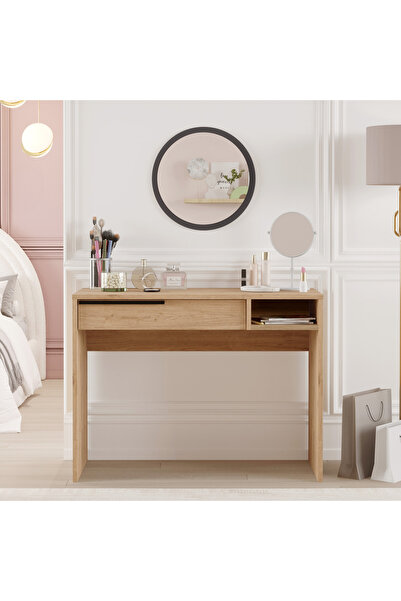 Yurupa Bohem Makyaj Masası 100cm Aynalı Çekmeceli Sepet BOH18-S