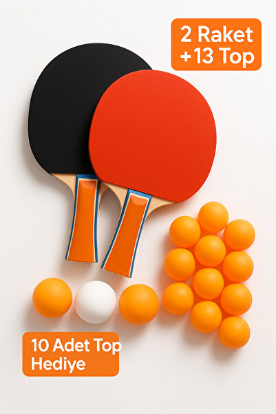 Janissary Masa Tenis Seti, 2 Raket, 3 Tenis Topu + 10 Adet Tenis Topu