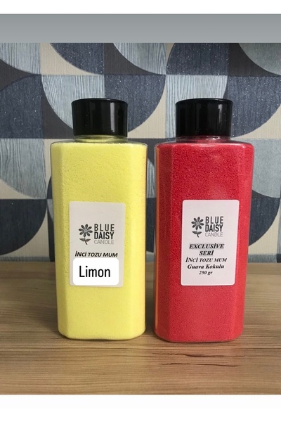 BlueDaisyCandle Inci Tozu Mum  Kırmızı + Sarı taraftar seti  ( 60 Adet Fitil ...