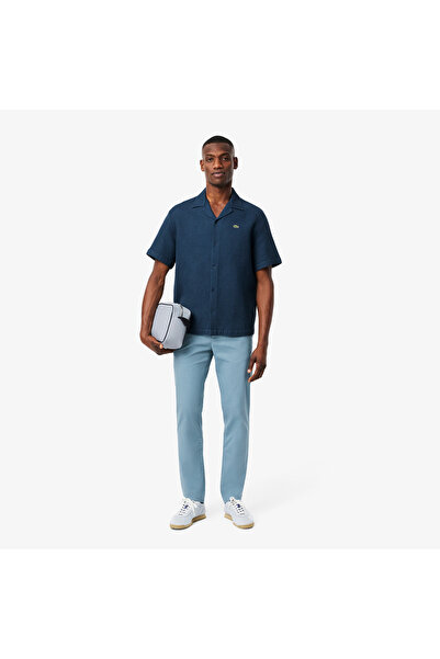 Lacoste بنطال تشينو قطني مطاطي بقصّة Slim Fit - HH3463-00-HD9