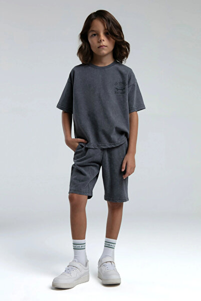 Rolypoly Erkek Çocuk Gri Bermuda Takım
