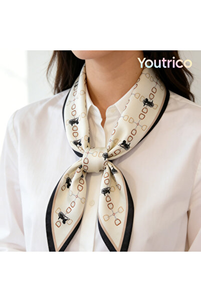 Youtrico وشاح طويل قطري 147 سم، مناسب لجميع المواسم، وشاح متعدد الاستخدامات وربطة عنق، وربطة شعر، وحزام حقيبة