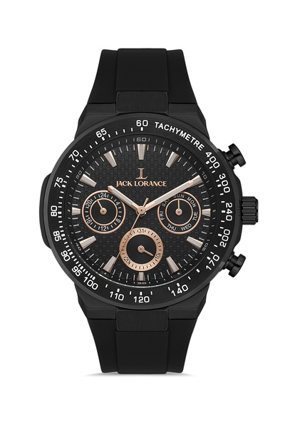 JACK LORANCE Jckjls11908S.04 Black & Rose Steel Men's Wristwatch