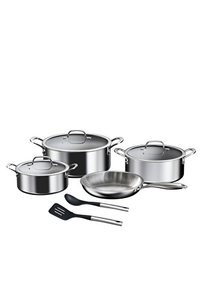Prestige Tri Ply Stainless Steel 9 Pcs Cooking Set | Induction + all hob suitable | PR81201