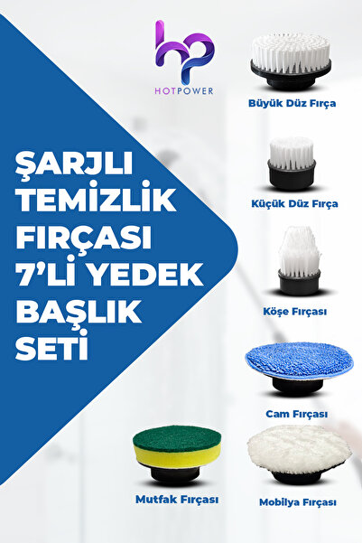 HOT POWER مجموعة من 6 رؤوس بديلة لفرشاة التنظيف الكهربائية