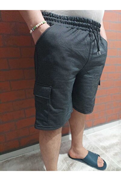 KİMSE GÖRMEDEN شورت رياضي بنمط المطر جيب جانبي كبير قطع