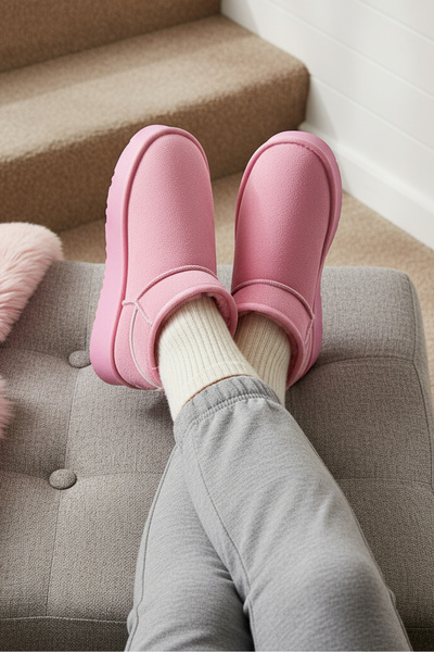 Capone Outfitters Κοντές γυναικείες μπότες Raina με χοντρή σόλα με στρογγυλή μύτη